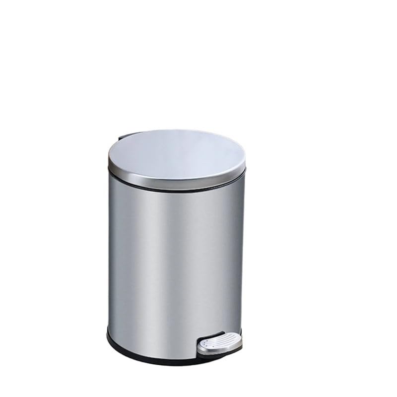Miniatura 4 de FORINC Contenedor de residuos Cubo De Basura De Metal De Acero Inoxidable Con Pedal, De 6L Cubo De Basura, A Prueba De Polvo, para Cocina, Baño,