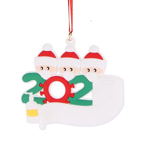 Ahageek Pendentif de Noël - Décoration de Noël à faire soi-même - Masque en PVC - Bonhomme de neige - Arbre de Noël à suspendre Cover