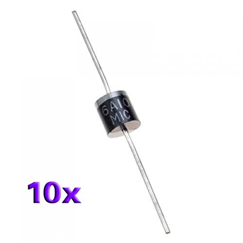 Diodo - TOOGOO(R) 10 x R-6 1000V 6A Diodo rectificador axial