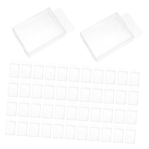 HAMPPLIES 50個透明収納ボックス 耐熱プラスチック製折りたたみ式収納容器 フ