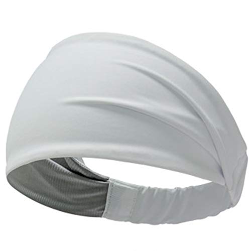 Preisvergleich Produktbild hangzhoushiJacob Elsie Damen Haarband Stirnband Böhmen Drucken Elastisch Bandana Kopf Abdeckung Wickeln Headwrap Atmungsaktiv Haarschmuck Für Männer & Frauen(Weiß)