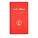 AITIME 180 Pockets Coin Collection Supplies - Coin Collecting Holders Book Album for Collectors, Collector Album Storage Suitable for Coin Diameter Less Than 1.66 Inches (Red)