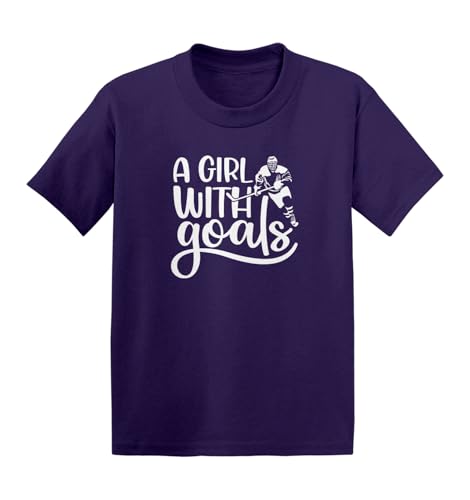 Haase Unlimited A Girl with Goals - Sports Hockey Infant/Toddler Cotton Jersey T-Shirt