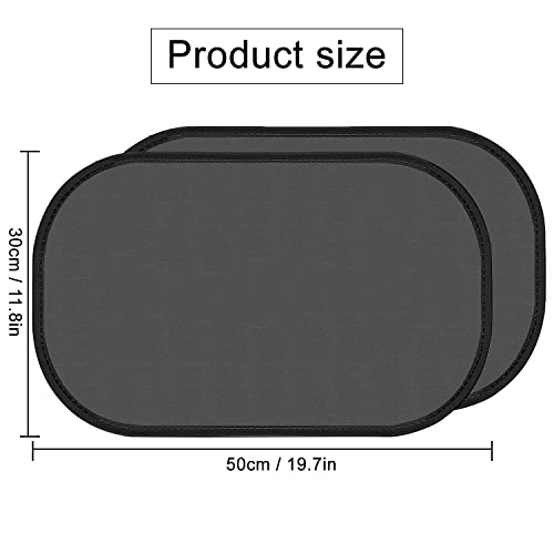 YumSur Car Sun Shade 2 PackCar Window Shades for Kids Baby Pet UV Rays/Sunlight ProtectionCar Side Windscreen WindowSelfAdhesive Car Sun ShadesBaby Window ShadeRear Side Window Universal Fit (Black) - Image 3