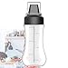 Condiment Spray Bottles, Measurable Condiment Plastic Squeeze Bottle, for Ketchup BBQ Sauces Syrup (Color : Black)