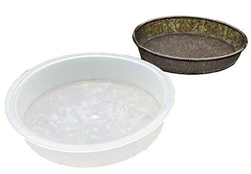 Selections Water Dish & Mesh Seed Dish Set for Metal Bird Feeding Stations