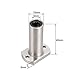 sourcing map 2 Stück Linearkugellager LMH8LUU Flansch 8mm Bohrung 15mm Außendurchm. 45mm Länge Extra Lang für CNC Maschinen 3D Drucker