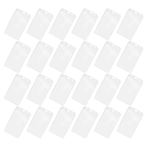 Funda para tarjetas de identificación vertical transparente anti-rayaduras en pack de 100