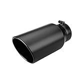5" inlet Universal Diesel Truck Exhaust Tip,Stainless Steel, 7" outlet,Black Powder Coated, Bolt-On – LCGP