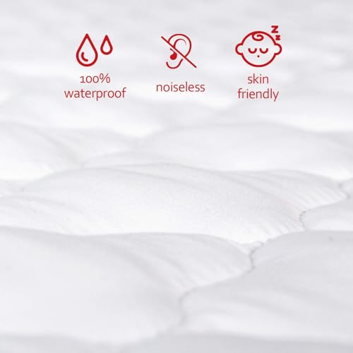Image of Waterproof Pack and Play Mattress Pad Sheets Fitted 2 Pack