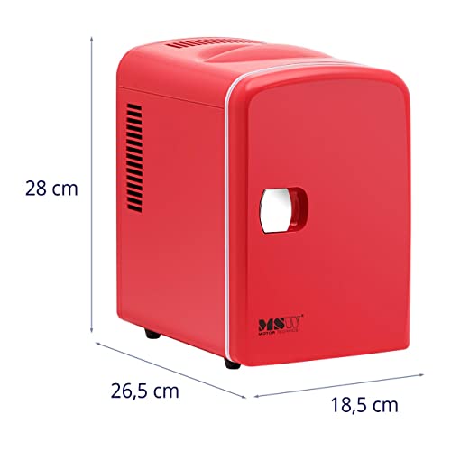 MSW MSW-CCW04-R Mini-koelkast, 12 V/230 V, 2-in-1 apparaat met warmhoudfunctie, rood, 12 V/220-240 V, 5-60 °C, 4 liter, mini-koelkast, tafelkoelkast, koelkast, koelkast, kleine koelkast - Afbeelding 7