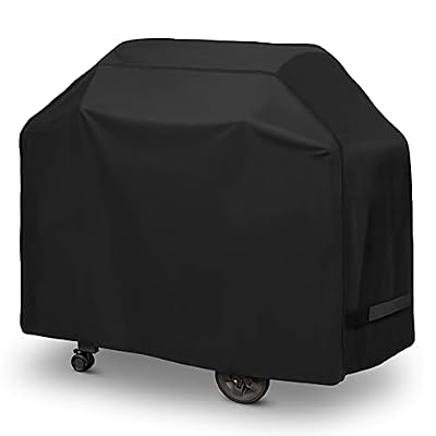 Arcedo BBQ Grill Cover 50 Inch, Heavy Duty Waterproof Barbecue Cover for Outdoor Grills up to 48 Inch Width, Suitable for Weber, Char Broil, Nexgrill Grills, etc, All Weather Protection, Black
