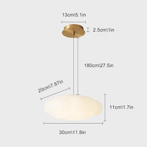 Lámpara de araña LED moderna tipo nube colgante para techo de salón 5