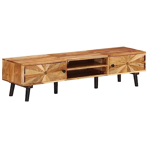 Genérico Mueble para TV Madera Maciza de Acacia 145x35x35 cm,Armarios y almacenamiento-338421