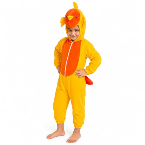 Image of Raj Costume Animal Fancy Dress Costume for Boys & Girls | Hooded Full Body Wildlife Zoo Animal Jumpsuit | Soft Costume for School Function, Fancy Dress, Halloween, Birthday, Cosplay & Role Play