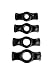 Doc Johnson Titanmen - 4 C-Ring Set - Helps Create Firmer and Thicker Erections - Side Tabs for Easy Removal and Adjustment - Black