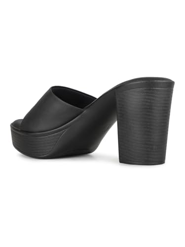 Image of Inc.5 Womens Black Casual Round Toe Platform Heels