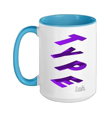 Purple Typical Purple Colour Graphics Ceramic Mug, Blue/White, 15oz