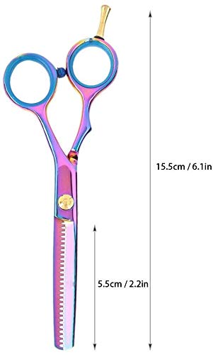 Ciseaux à cheveux en acier inoxydable ensemble de coiffure avec étui - 6