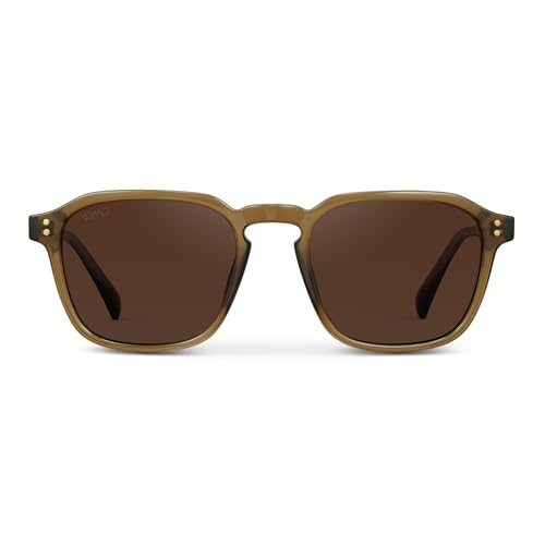 Image of WearMe Pro Men's Polarized Square Sunglasses - Wide Fit, Retro Style, UV400, Lightweight Frame for Driving & Daily Wear