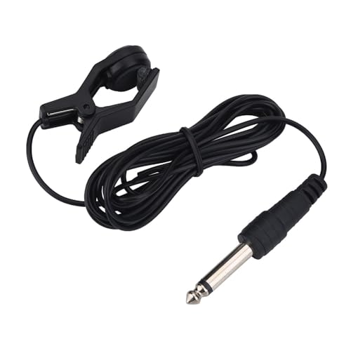 Guitar Pickups Clip-on Contact Microphone Vocal Pick Up Piezo Audio Transducer with 1/4 Inch Plug & 8.2FT Cable for Acoustic Guitar,Violin,Mandolin,Ukulele Tuner Amplifier