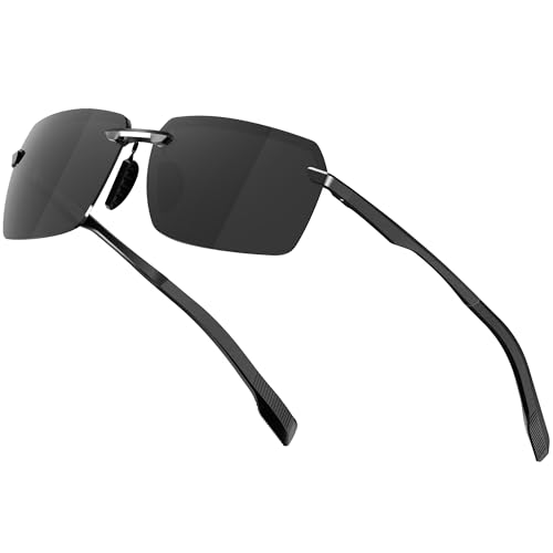 ATTCL Men's Polarized Sunglasses, UV400 Protection, Square Metal Shades for Street, Beach, Vacation