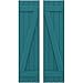 Ekena Millwork ARW102BB414X78ANH Americraft Four 2 Exterior Real Wood Joined Board-n-Batten Shutters w/Z-Bar (Per Pair), 14"W x 78"H, Antigua