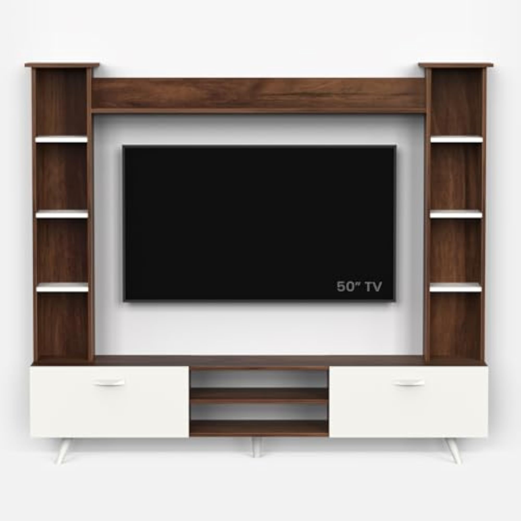 Pinn Modern TV Unit with Storage & Display Shelves