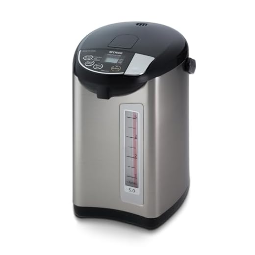Tiger PDU-A50U-K Electric Water Boiler and Warmer, Stainless Black, 5.0-Liter