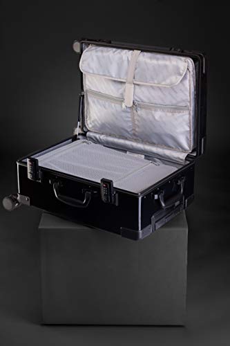 Andiamo Classico Suitcase with Built-in TSA Lock - Zipperless 20 Inch Hardside Carry On Bag- Lightweight (ABS+PC) Luggage With 8-Rolling Spinner Wheels (Black)4