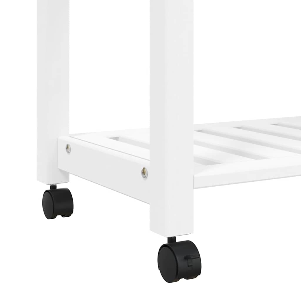 Carro de cocina Monza 84 x 40 x 88,5 cm de madera maciza de pino con cajón y 3 estantes para uso versátil en la cocina, salón y espacio de trabajo