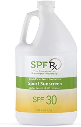 Broad Spectrum Protection Sport Sunscreen SPF 30 – Best For Golfing, Snowboarding, Gardening, Surfing - Sport Sunblock Decreases the risk Skin Cancer, Aging & Sunburn – Bulk for Face & Body (1 Gallon)