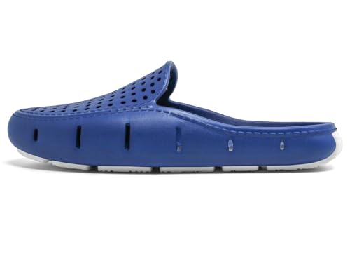 Floafers Sunset Slide - Unisex Slides - Sectional Traction - Utility Hole at Heel - Scuff-Proof Rubber Outsole Navy Peony/Bright White Men's 3, Women's 5 Medium3