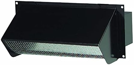 Broan BROAN-639-BLACK Black 639 Wall Cap for 3-1/4" x 10" Duct for Range Hoods and Bath Ventilation Fans