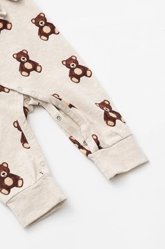 Image of monica + andy Kimono Tie Long Sleeve One Piece, 100% Organic Baby Clothes for Girls & Boys, Preemie, Newborn & Infant