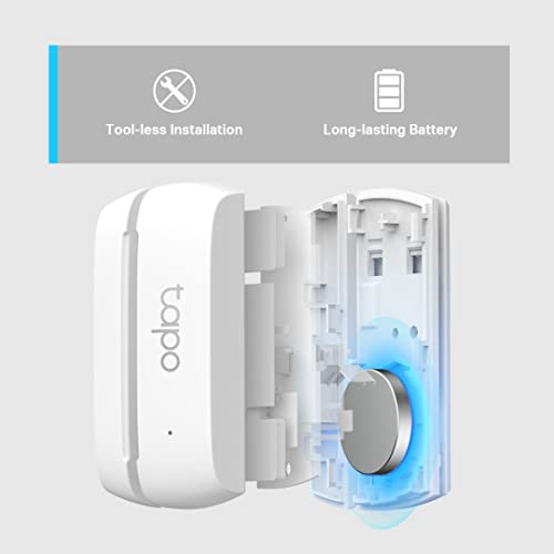 Image of TP-Link Tapo Contact Sensor Starter Kit: T110 Contact Sensor + H100 Hub (Long-Range Low-Power Wireless Connectivity, Real-Time Notification, Up to 64 Devices)