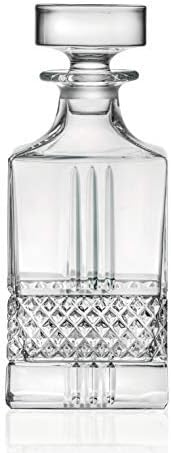 Miniatura 3 de Barski - Juego de 7 decantadores de whisky y vidrio, para whisky, licor, whisky, whisky, bourbon, cristal de cristal, decantador cuadrado de 29