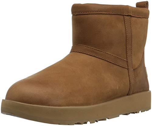 UGG Womens Classic Mini L Waterproof Rain Boot Chestnut Size 7