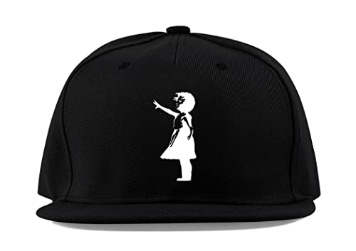 Casquette Banksy en coton : look streetwear unisexe à visière plate noir