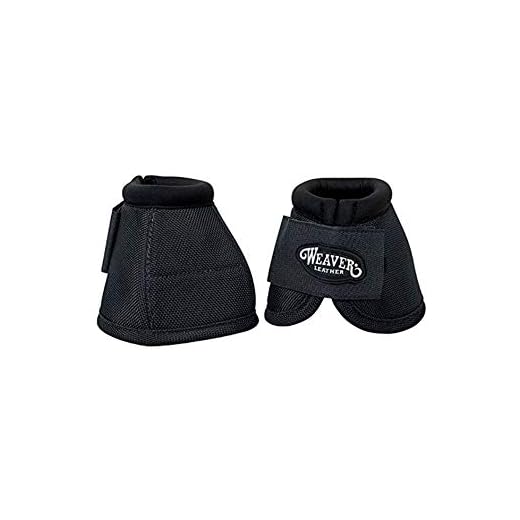 Weaver Leather Ballistic No-Turn Bell Boots Black, Large