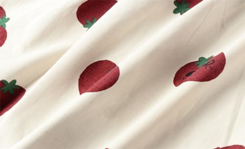 Mud Kingdom Jaqueta feminina com capuz e estampa de tomate e zíper completo de algodão, Bege, 4 Anos