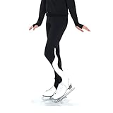 COYI Eislaufen Hose Mädchen Warm Fleece Eislaufen Leggings Kinder Erwachsene Trainingshose Frauen Sporthose Tanzhose(Size:S,Color:Weiß)