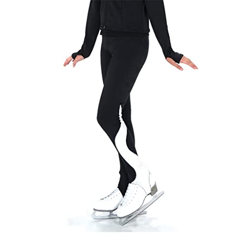 COYI Eislaufen Hose Mädchen Warm Fleece Eislaufen Leggings Kinder Erwachsene Trainingshose Frauen Sporthose Tanzhose(Size:S,Color:Weiß) Cover