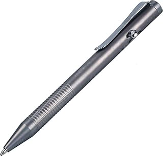 SMOOTHERPRO Titanium Bolt Action Pen Stainless Steel Pen Compatible with Parker Refill for Pocket Business EDC Signature Color Gray(Ti951)