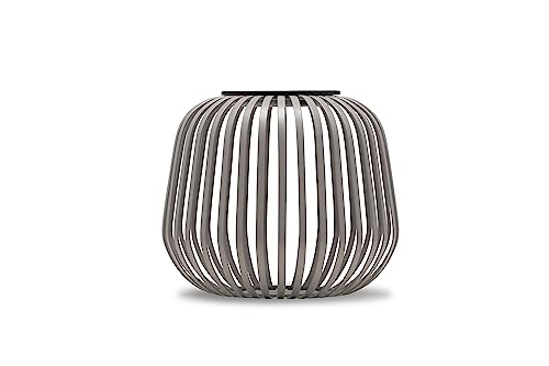 LUUK LIFESTYLE Small LED Solar lamp in Minimalist cage Design, Outdoor Table lamp with Light Effects, Fast Charging, Wireless