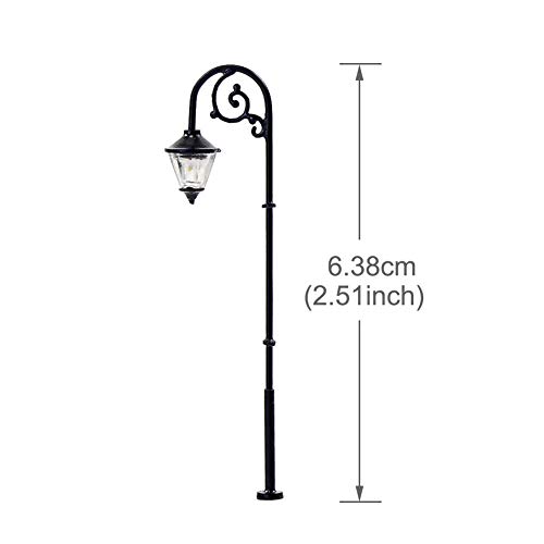 Evemodel 10 STK. Spur H0 1:87 LED Parklaternen Modell Leuchte Lampen Minigarten Dekoration 63mm 12V LYM57 – Bild 5