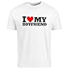Be Buz I Love My Boyfriend T-Shirt Soulmates Forever World's Best Boyfriend Tee Cotton Shirt for Women Anniversary, Valentine's Day, or Birthday Present (UK, Alpha, XXL, Regular, Regular, Black) #3