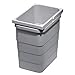eins2vier Abfallsammler Höhe: 220 mm Volumen 5,5 Liter 153 x 230 mm alugrau 5175.10 Mülleimer Abfalleimer Abfalltrenner von SOTECH