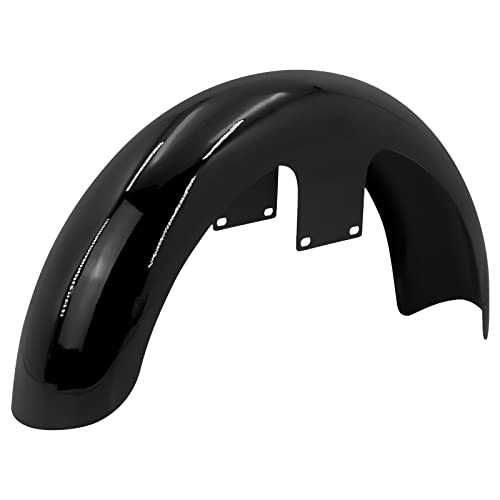 Image of 19-Inch Front Fender Fit for Harley Touring 1996-2023 | Gloss Black Front Mudguard for 120 /R19 Tires, Fits Road King, Road Glide, Street Glide, Electra Glide and Custom Baggers
