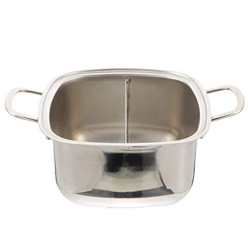 Cabilock Panela de aço inoxidável Shabu Shabu Hot Pot Yuanyang para fogão a gás